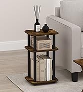 Furinno Basic Coffee Table, 2-Tier Modern Coffee Table with Open Shelf, Easy Assembly Side Table, for Living Room, Bedroom, Home Office, Amber Oak