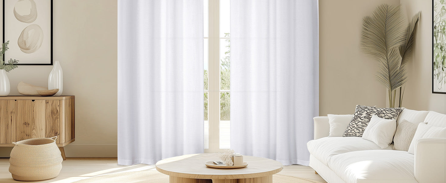 Black Curtains 63 Inch Length 2 Panels Set for Living Room Bedroom, Light Filtering Faux Linen Textured Soft Window Curtain, Airy Soft Rod Pocket cortinas para cuarto, 40Wx63L Inches, 2 Pcs